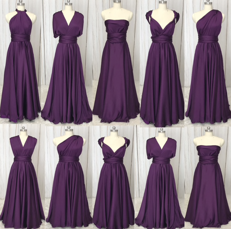purple bridesmaid dresses long 2019 ...